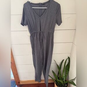 Gray Maternity Jumpsuit Medium